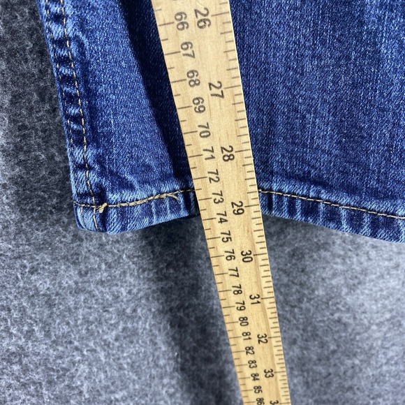 Levis Jeans Mens 32x32 Blue 505‎ Mid Rise Western Cowboy Straight Dark Wash - Picture 6 of 12